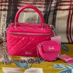 [NWT] Barbie Limited Edition Quilted Crossbody Handbag + Micro Handbag Set
